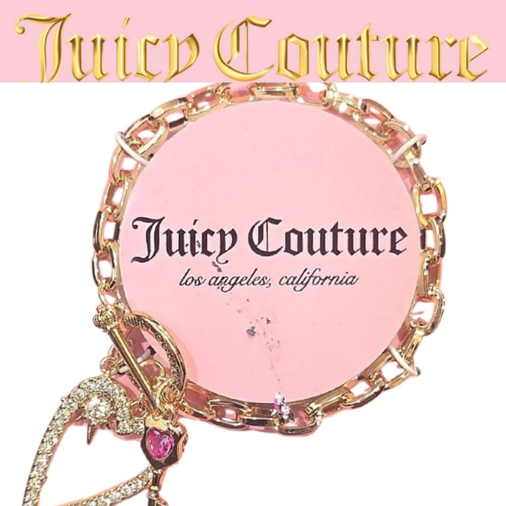 Juicy Couture Heart Toggle Link Charm Bracelet